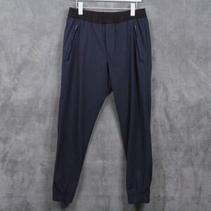 LULULEMON Warp City Jogger Track Pants Navy Blue Zipped Pockets Sz L